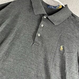 Polo Ralph Lauren Shirt Mens 2XB Dark Gray Short Sleeve Polo‎
